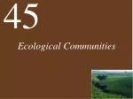 Ecological Communities - slide 1