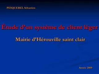 tude d un syst me de client l ger