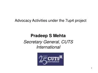 Advocacy Activities under the 7up4 project