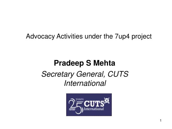 advocacy activities under the 7up4 project