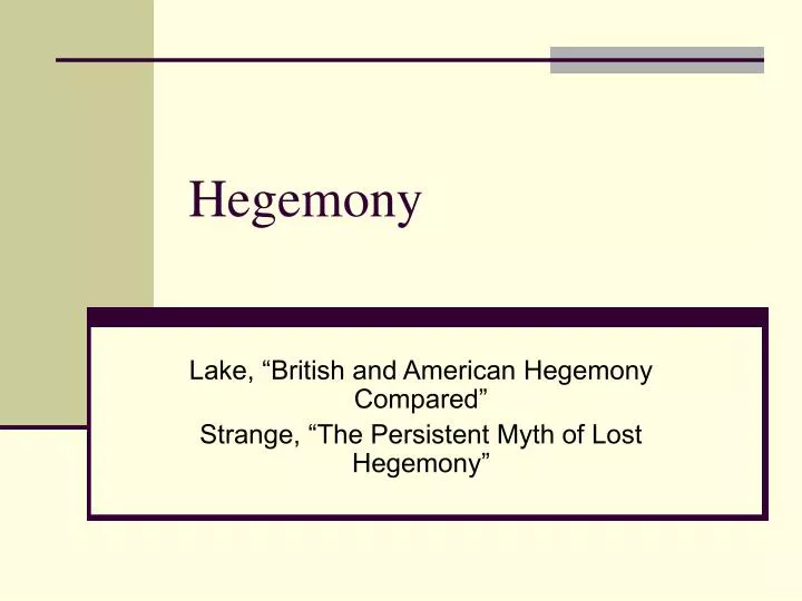hegemony