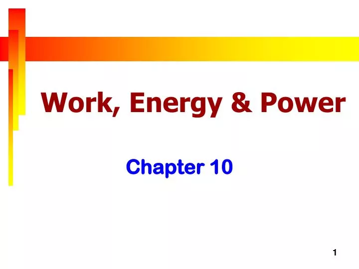 work energy power