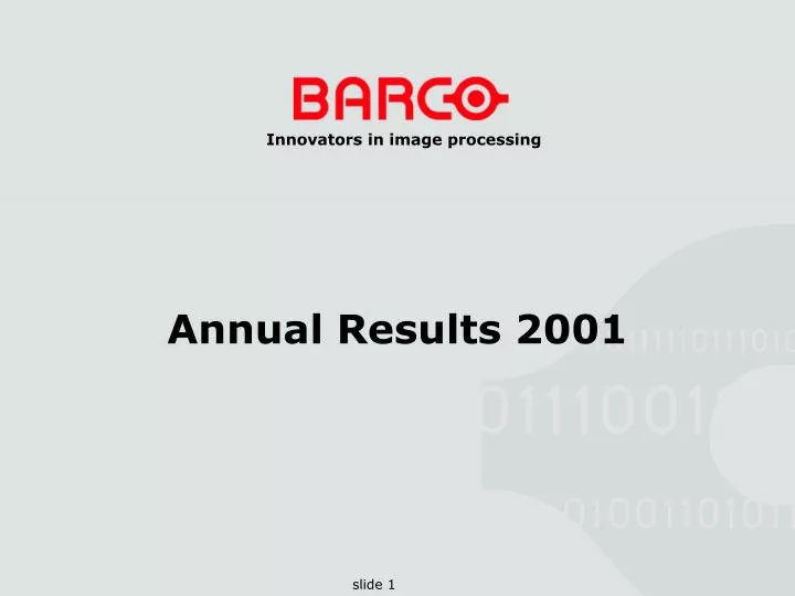 annual results 2001
