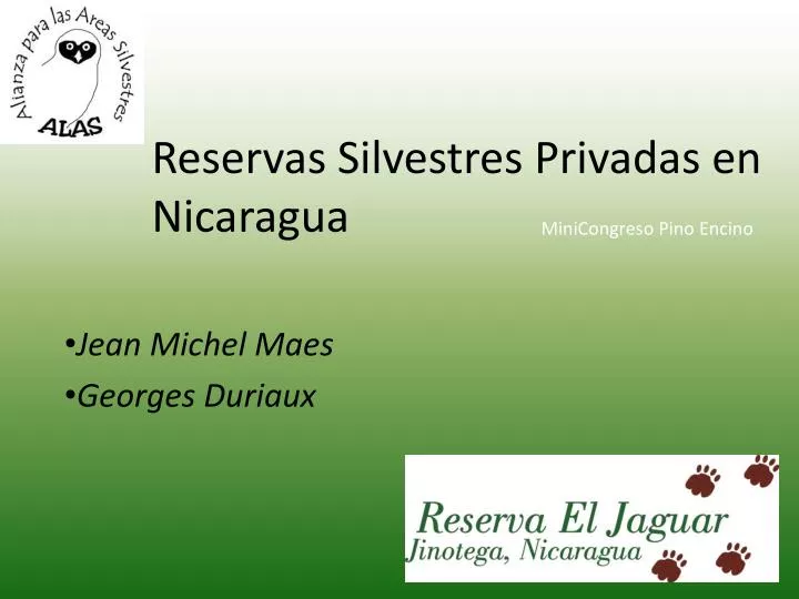 reservas silvestres privadas en nicaragua