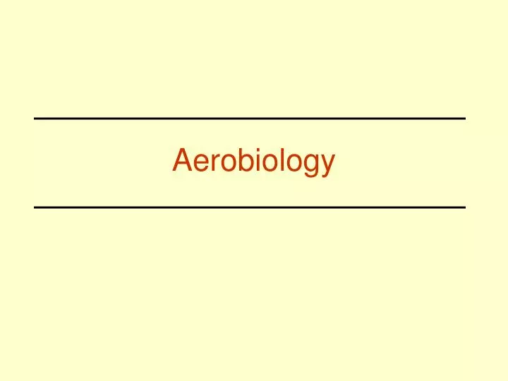 aerobiology