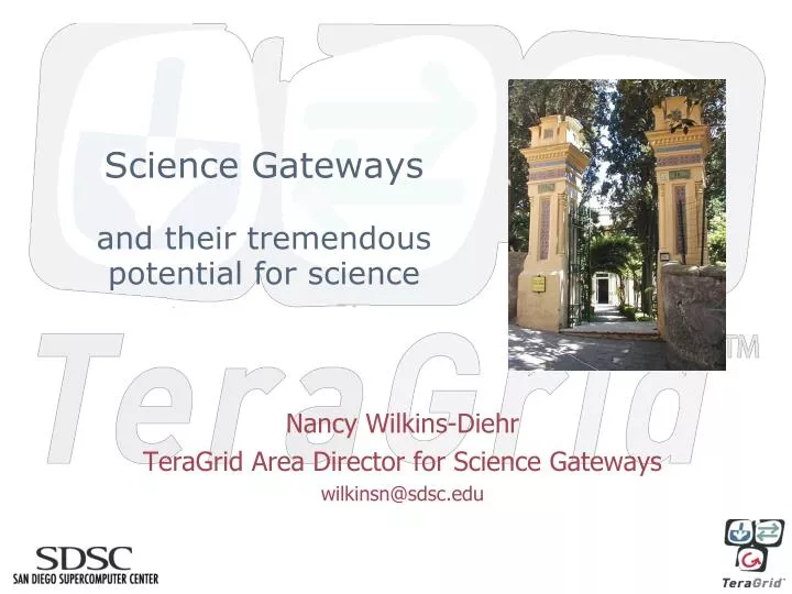 science gateways and their tremendous potential for science