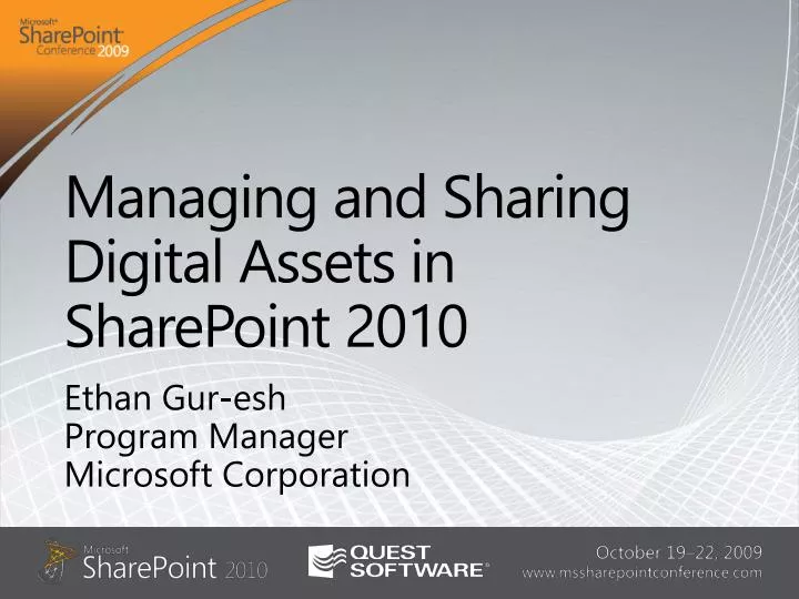 managing and sharing digital assets in sharepoint 2010