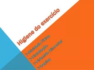 higiene do exerc cio