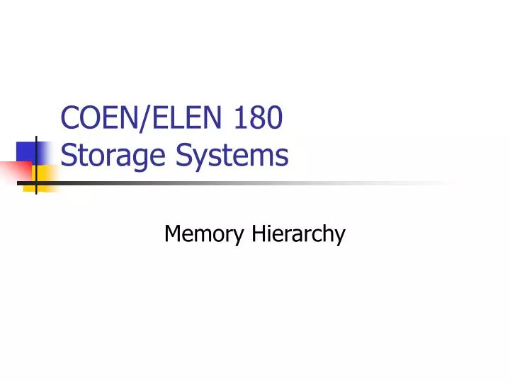 coen elen 180 storage systems