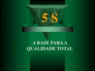 5 s a base para a qualidade total