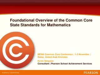 Foundational Overview of the Common Core State Standards for Mathematics