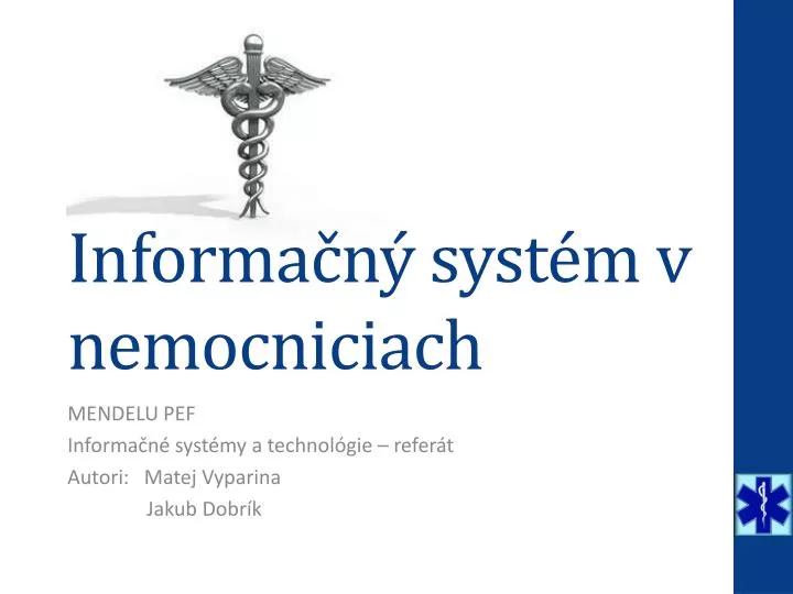 informa n syst m v nemocniciach