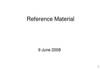 reference material