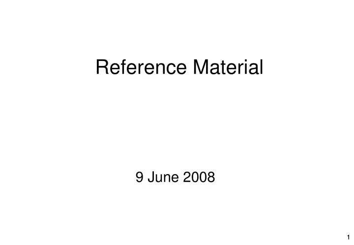 reference material