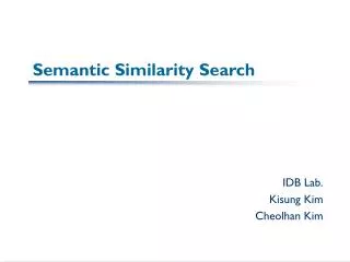 Semantic Similarity Search