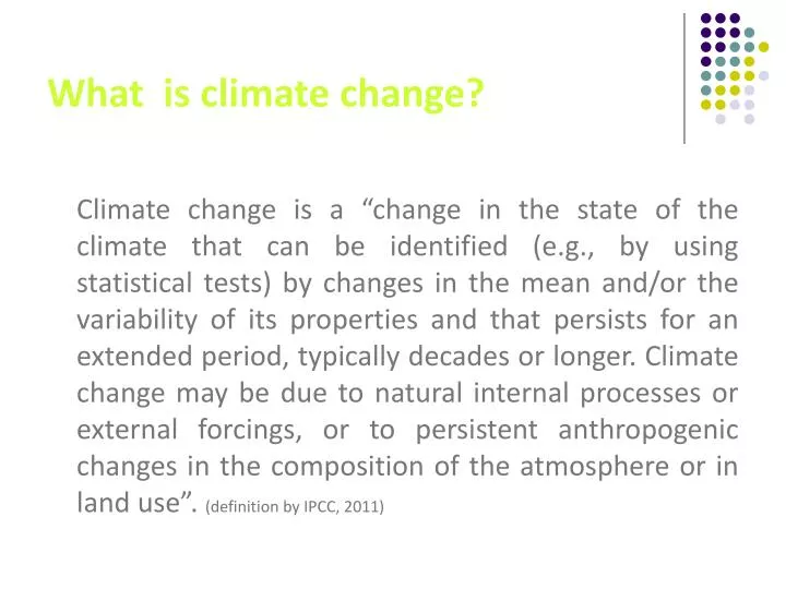 what is climate change