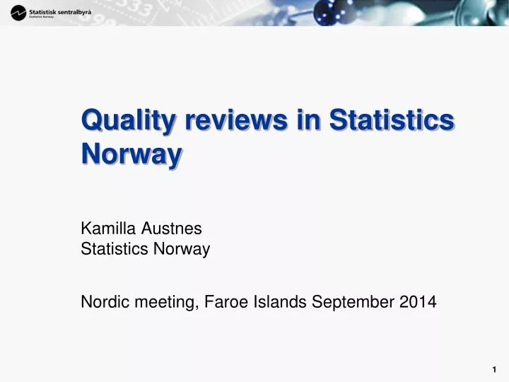quality reviews in statistics norway