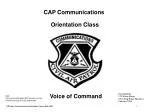CAP Communications Orientation Class - slide 1