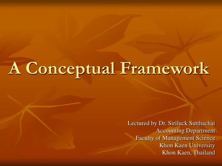 a conceptual framework