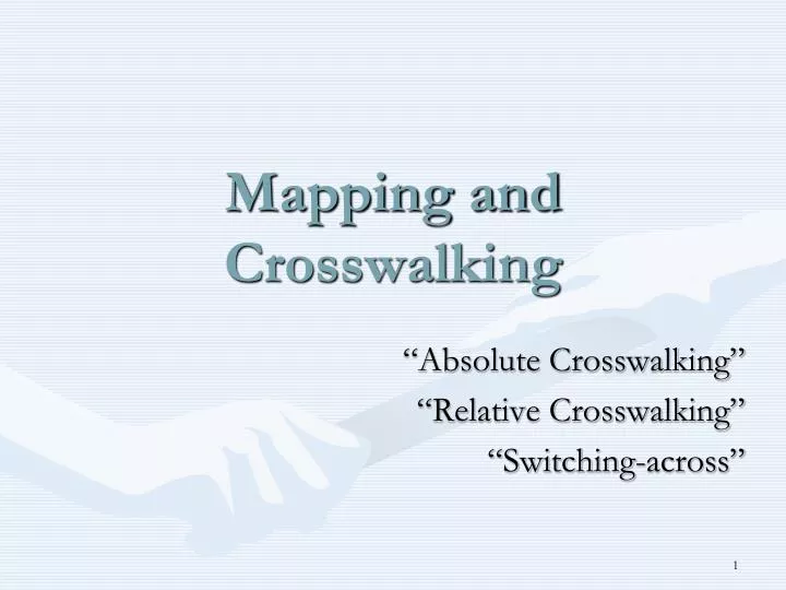 mapping and crosswalking