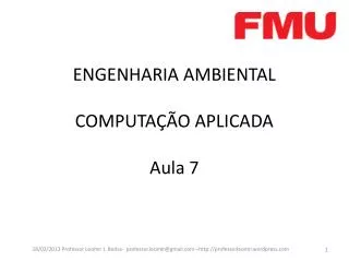 engenharia ambiental computa o aplicada aula 7