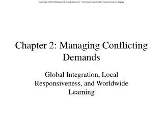 Chapter 2: Managing Conflicting Demands