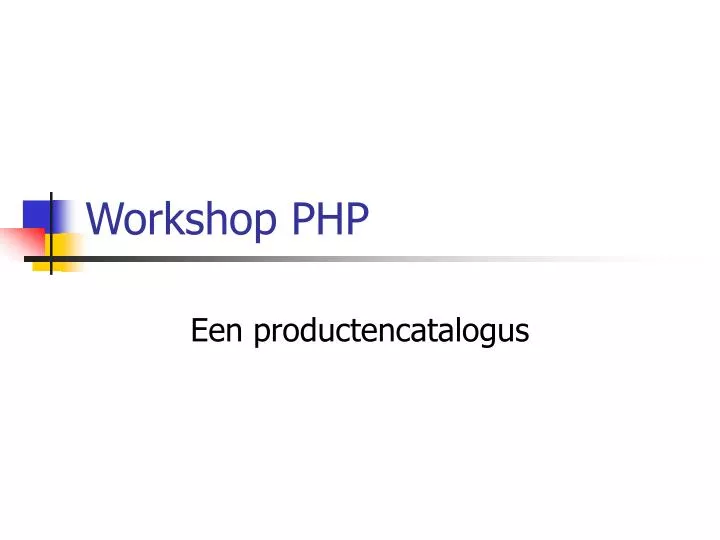 workshop php
