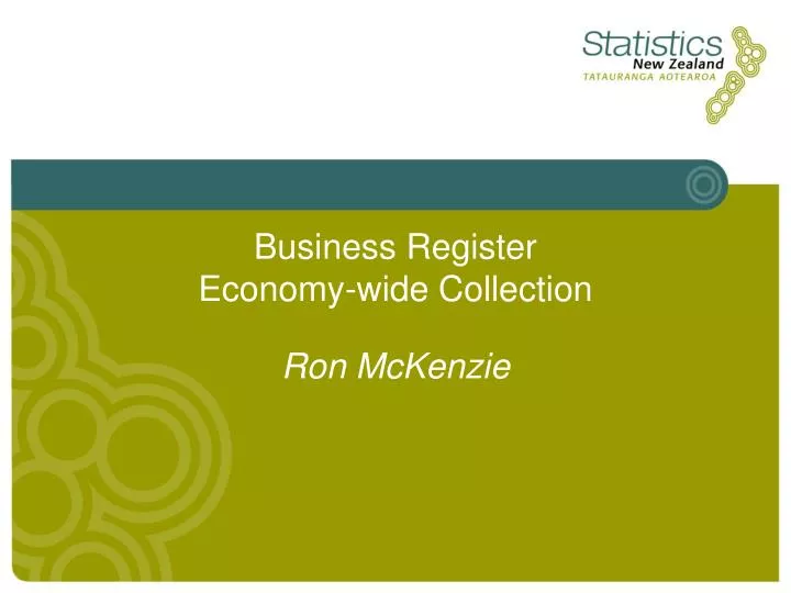 business register economy wide collection