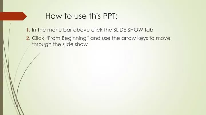 how to use this ppt