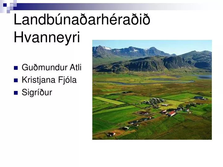 landb na arh ra i hvanneyri