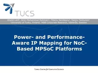 power and performance aware ip mapping for noc based mpsoc platforms