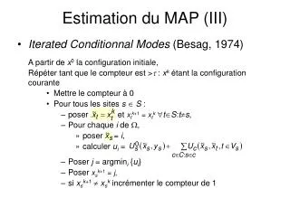 estimation du map iii