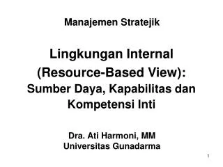 manajemen stratejik