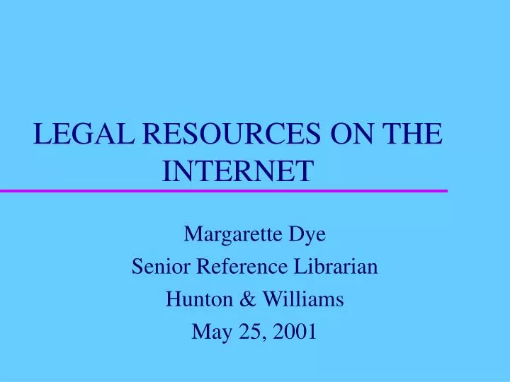 legal resources on the internet