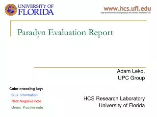 Paradyn Evaluation Report