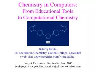 Chemistry in Computers: From Educational Tools to Computational Chemistry