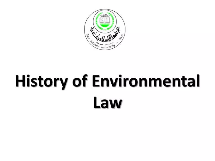 history of environmental law