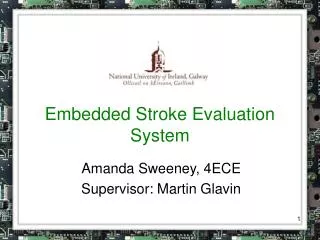 Embedded Stroke Evaluation System