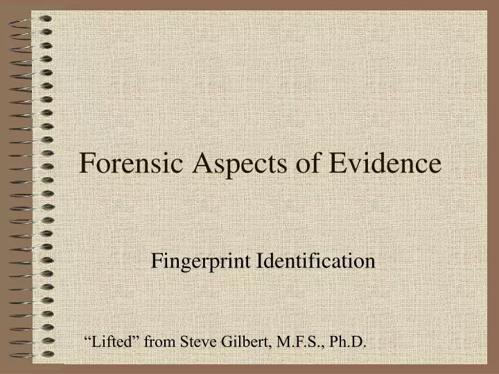 forensic aspects of evidence
