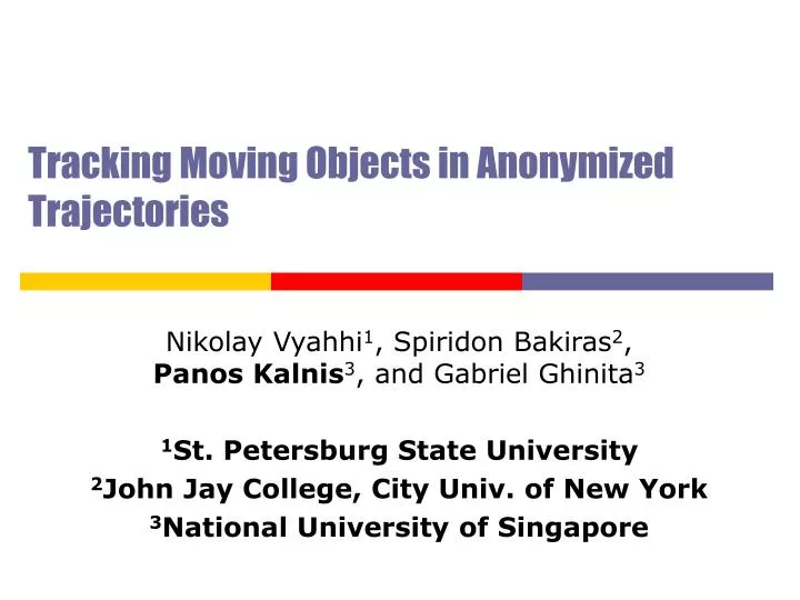 tracking moving objects in anonymized trajectories