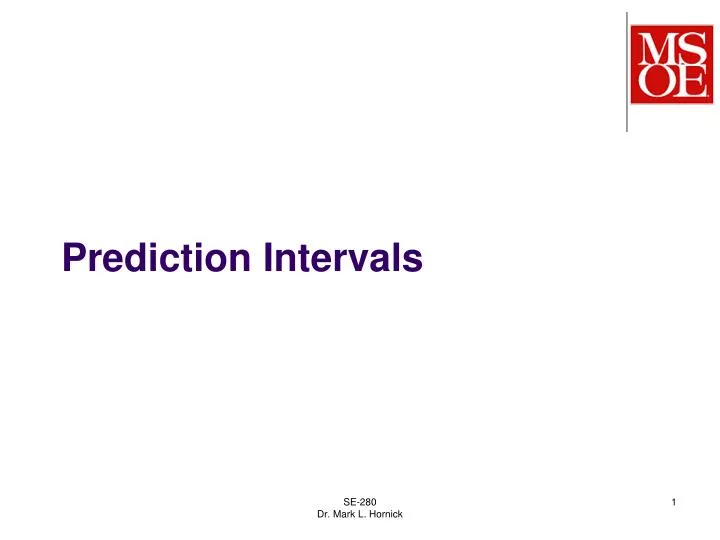prediction intervals