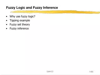 Fuzzy Logic and Fuzzy Inference