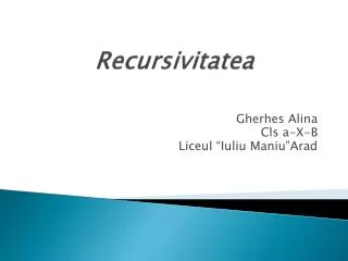 recursivitatea