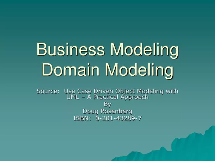 business modeling domain modeling