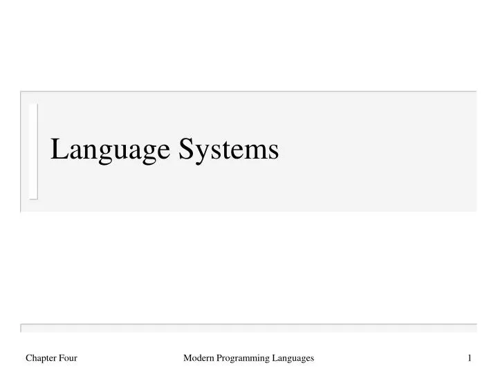 language systems