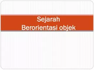 sejarah berorientasi objek