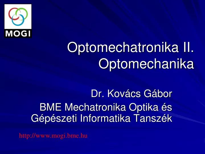 optomechatronika ii optomechanika