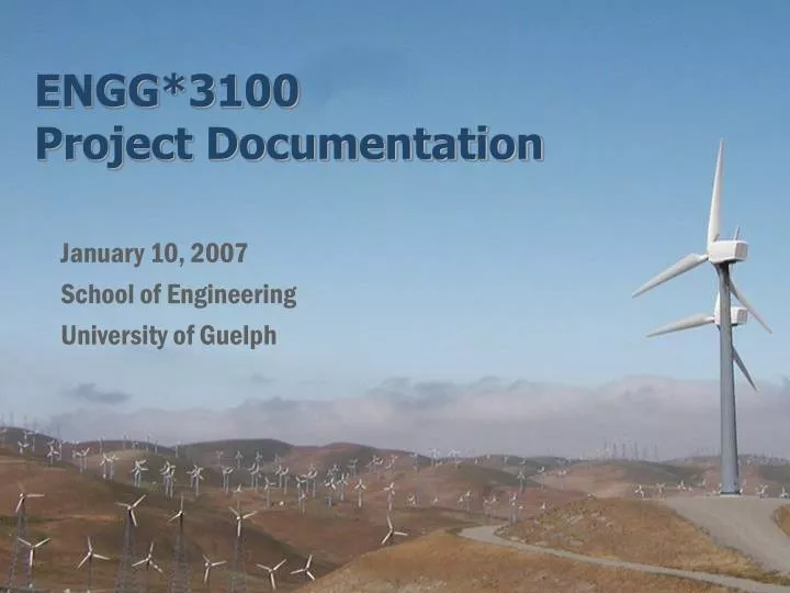 engg 3100 project documentation