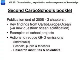 Second CarboSchools booklet