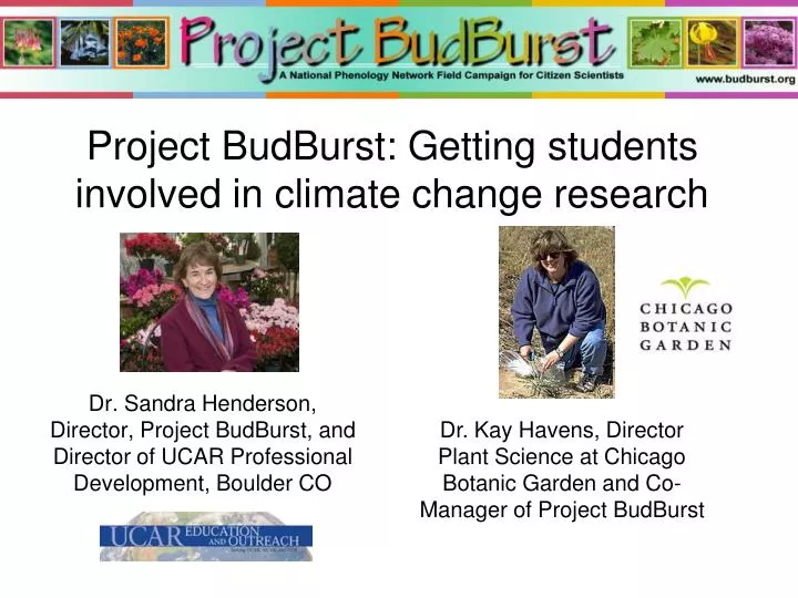 project budburst getting students involved in climate change research